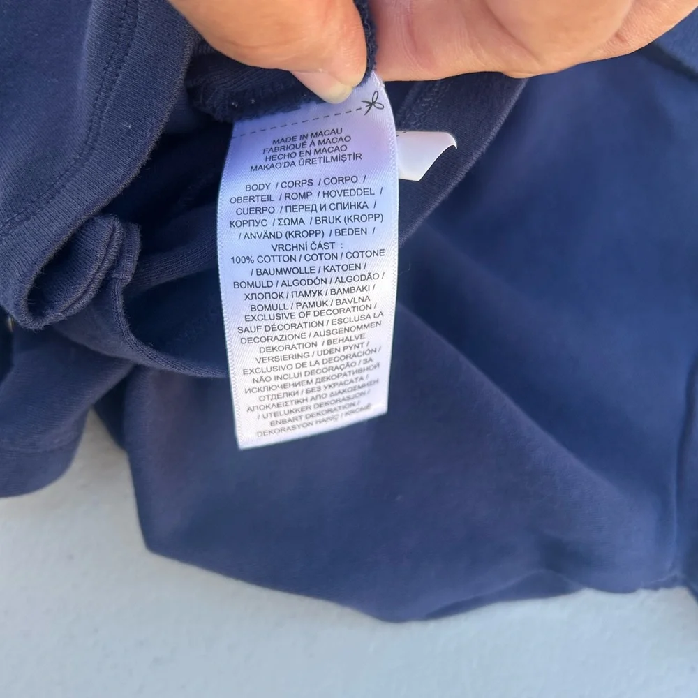 Ralph Lauren Navy Romper with Red Emblem